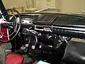 1970s interior, with separate front seats, central gear selector and fully padded dash board