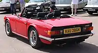 TR6 rear quarter view