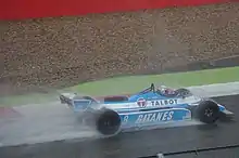 A Ligier JS17 being demonstrated at Silverstone in 2015