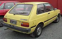 Pre-facelift Toyota Starlet DL 3-door hatchback (New Zealand)