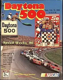 1986 Daytona 500 program cover