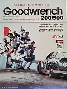 The 1989 GM Goodwrench 500 program cover, featuring Dale Earnhardt.