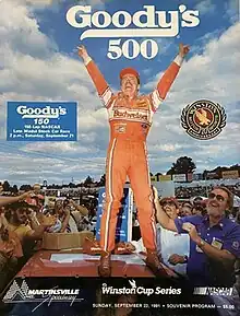 The 1991 Goody's 500 program cover, featuring Geoff Bodine.