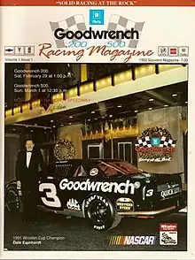 The 1992 GM Goodwrench 500 program cover, featuring Dale Earnhardt.