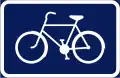 Recommended route for pedal cycles and mopeds