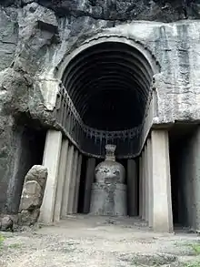 Chaitya with stupa, Cave 4, Aurangabad Caves.
