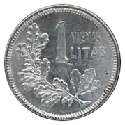 Coin of 1 Lithuanian litas