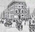 Archival image of Pitt and Hunter Streets, showing Wales House