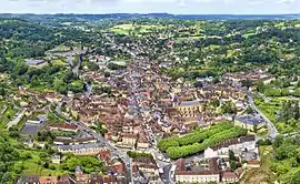 An aerial view of Sarlat-la-Canéda