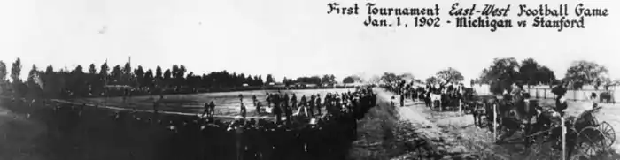 The first Rose Bowl Game in 1902