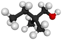 Ball and stick model of 2,2-Dimethyl-1-butanol