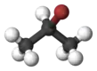 Ball and stick model of 2-bromopropane