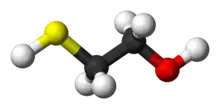 Ball and stick model of 2-mercaptoethanol