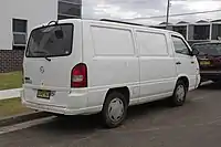 Rear view of Mercedes-Benz MB140D van.