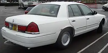 Rear view, 2001 Mercury Grand Marquis LS