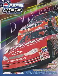 The 2002 Pepsi 400 program cover.