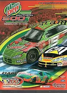 2002 Southern 500 program cover