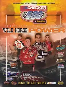 The 2004 Checker Auto Parts 500 program cover.