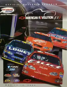 The 2004 Chevy American Revolution 400 program cover.