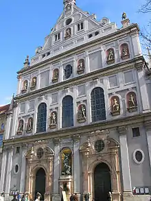 Mannerism - St. Michael's Church, Munich, Germany, by Wendel Dietrich and Friedrich Sustris, 1583-1597