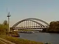 Utrecht, the Demkaspoorbrug across the canal