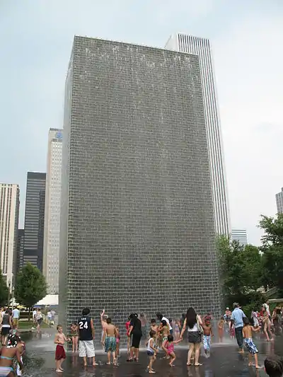 The fountain during a periodic fade to black