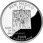 Image 37New Mexico state quarter, circulated in April 2008 (from New Mexico)