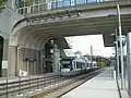 Driemanspolder station, under the Nelson Mandela Bridge.