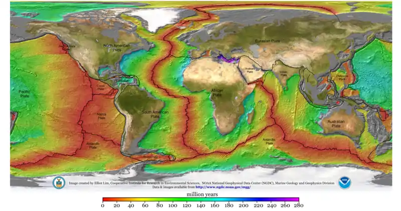 Age of oceanic lithosphere