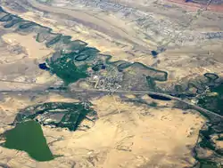 Aerial view of Medicine Bow and surrounding area