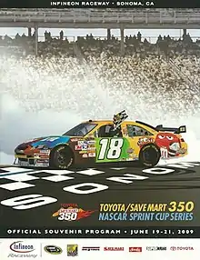 The 2009 Toyota/Save Mart 350 program cover.