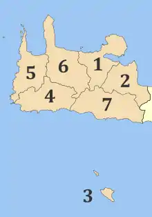 Municipalities of Chania regional unit. Platanias: 6