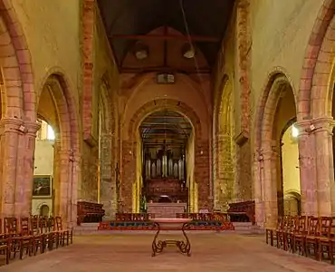 Crossing of the transept in Notre-Dame-en-Saint-Melanie in Rennes, a Romanesque vestige