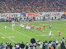 Geno Smith and the West Virginia offense lined up against Clemson's defense.