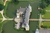 Aerial view of the main house