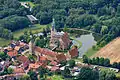 Aerial view of Schloss Raesfeld on the outskirts of Raesfeld