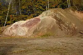 The formation of the red slag heap