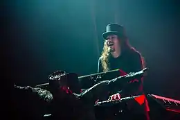 Holopainen performing with Nightwish in 2015