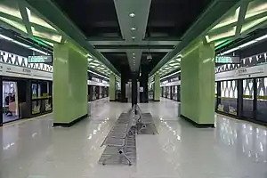 Station platform of Oriental Land station