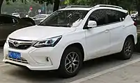 The front view of the BYD Song