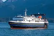 MV Tutsumena coming into Homer Spit, Alaska