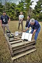 FEMA team sets up a mobile air quality monitoring station