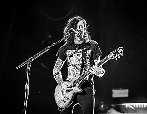 Christian Martucci performing live with Stone Sour in 2018.