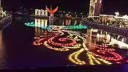 Phoenix Fountain and Sculpture with lights - 2018