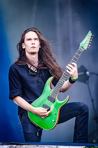 Teemu Mäntysaari performing with Wintersun at Wacken Open Air 2018