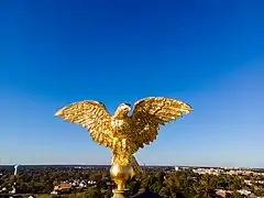 The gold eagle atop the Mississippi State Capitol Building