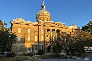 The Clay County Courthouse is located in Ashland. The Classical Revival-style building has served as the county courthouse since its completion in 1906.