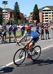 Evenepoel riding at the 2022 UCI Road World Championships