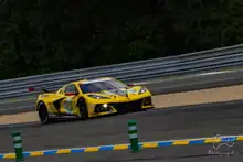 Yellow race car