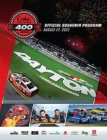 The 2022 Coke Zero Sugar 400 program cover.